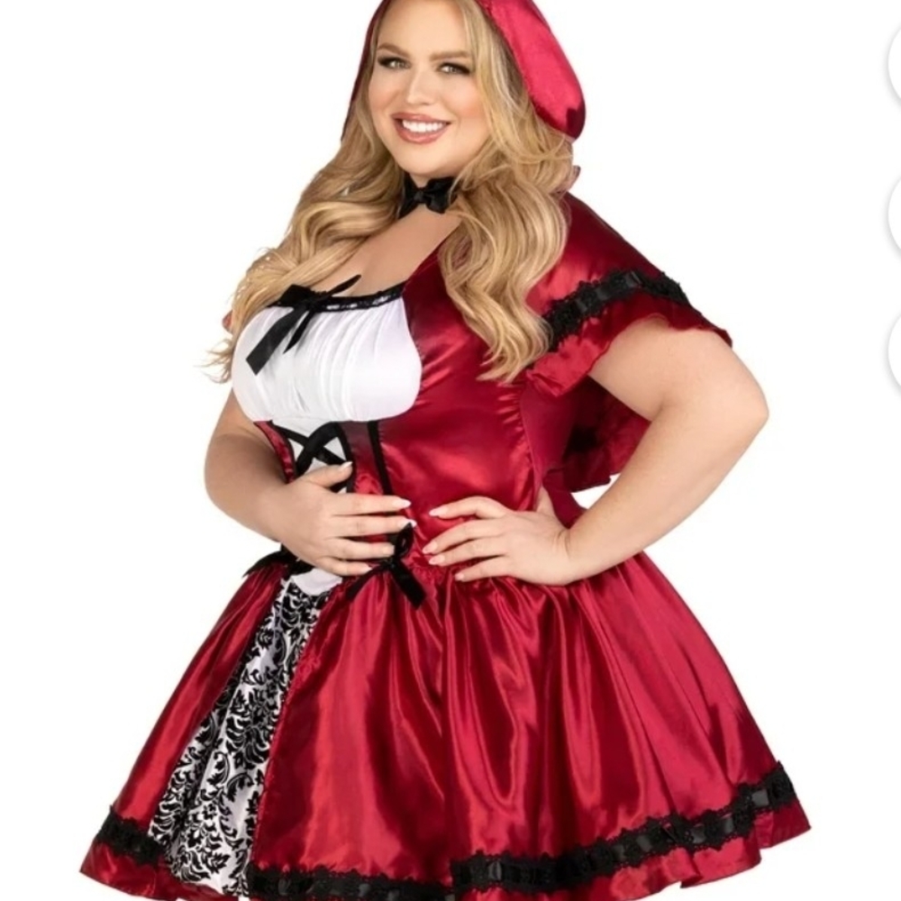 NEW Leg Avenue Sexy Gothic Red Riding Hood Costume 1X 2 X Cosplay - Picture 2 of 9